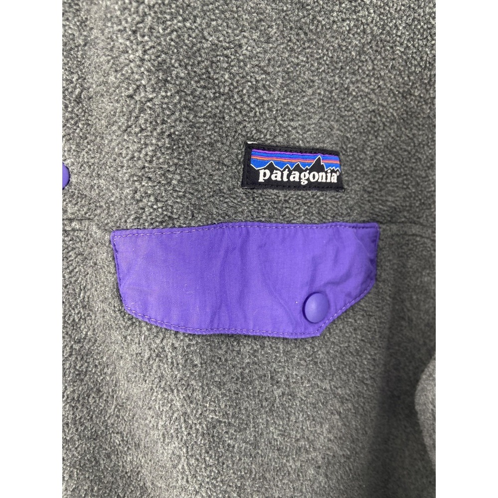 Patagonia Synchilla Jacket Womens Medium Gray Fleece Snap-T Pullover Outdoor - Picture 11 of 11